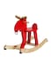 Generic Ekorre Rocking Moose Red Rubberwood