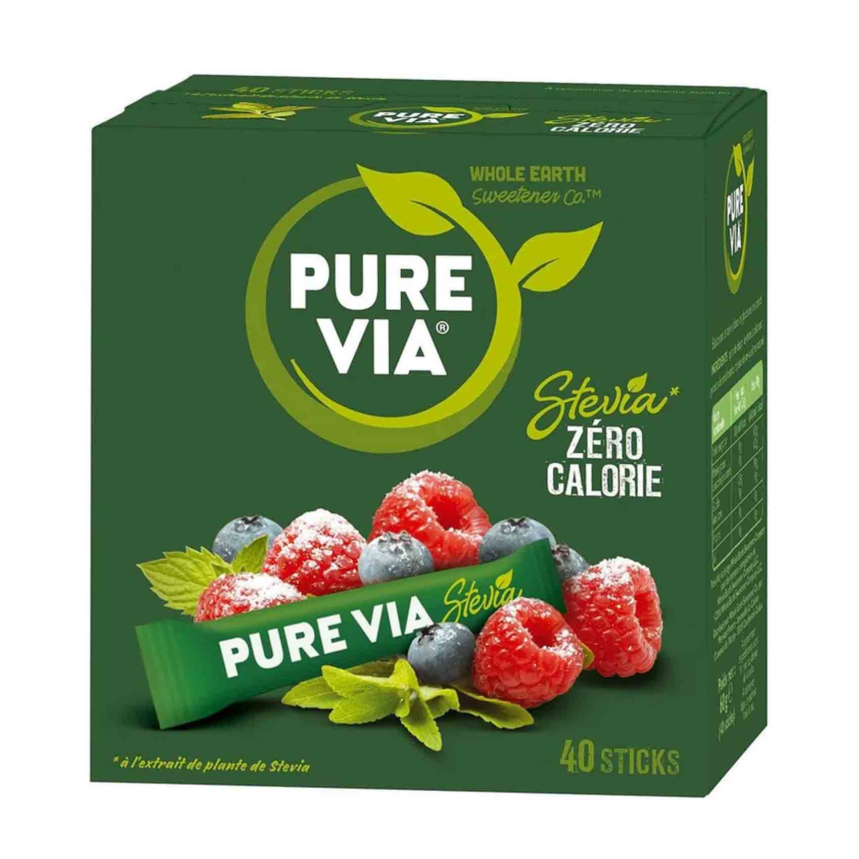 Pure Via Stevia Zero Calorie 40 Sticks