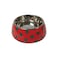 Nutrapet Applique Melamine Round Bowl Red &amp; Blue Polka Small