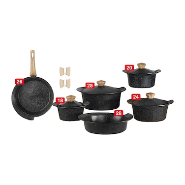 Ideal Home Granite Cooking Set -14 pieces