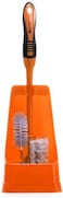 Royalford One Click Series Toilet Brush With Holder &ndash; Easy Storage With Comfortable Handle &ndash; Compact Design &ndash; Clears Clogged Toilets And Drains &ndash; Ideal For Home And Office Use - Orange, Rf2372