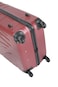 Senator Hard Case Cabin Luggage Trolley Suitcase for Unisex ABS Lightweight Travel Bag with 4 Spinner Wheels KH115 Burgundy