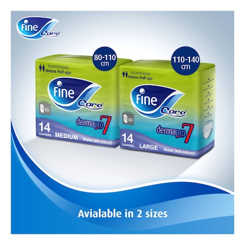 Fine Care Adult Briefs Medium (Waist 75-110Cm) 14 Diapers