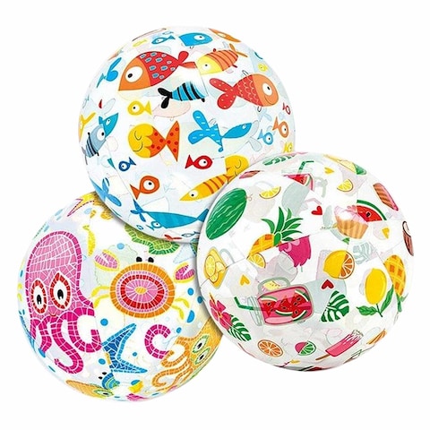 Intex 59040 Lively Printed Beach Ball 51cm 3 Pieces