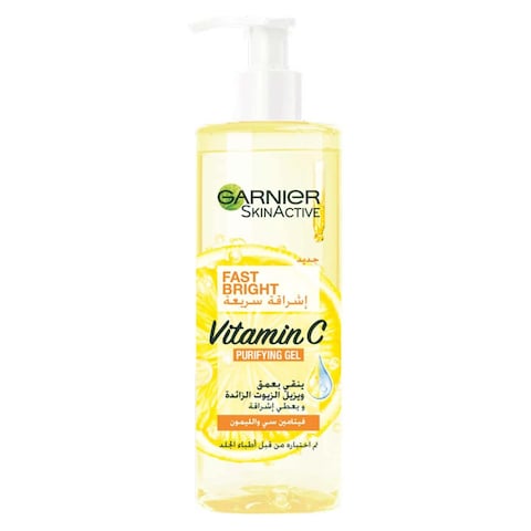 Garnier Skinactive Fast Bright Vitamin C Purifying Gel Wash - 400 Ml