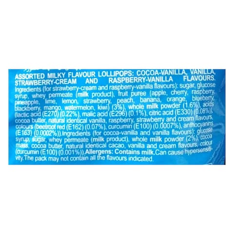 Chupa Chups Milky Lollipops 110g