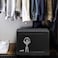 Rubik Mini Safe Box with Key Lock For Home Office Hotel Jewelry Passport Watches Cash Storage (Black)