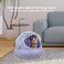 Cat litter box with transparent capsule, Fully enclosed rounded cat litter box prevents sand leakage, Suitable for small and medium cats, Cat toilet reduces odor 42 cm (Purple)