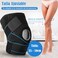Fitto Knee Sleeves, Meniscus Ligament Pads, Lateral Stabilizers, Adjustable Compression, Arthritis Running Basketball Gym, Blue