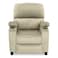 In House Velvet Classic Cinematic Recliner Chair With Cups Holder - Light Beige - NZ70