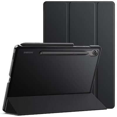 Buy Case For Samsung Galaxy Tab S9 FE 10.9-Inch, Slim Translucent Back  Tri-Fold Stand Protective Tablet Cover, Support S Pen Charging, Auto  Wake/Sleep (Black) Online | Carrefour UAE