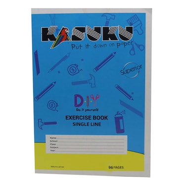 Kasuku Exercise Book Single Line 96Pages A4