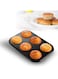 Generic 6 Grid Muffin Cake Mould Black 27X19Centimeter