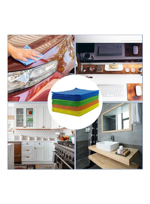 20-Piece Multi-Functional Microfiber Cleaning Towels, Multicolour