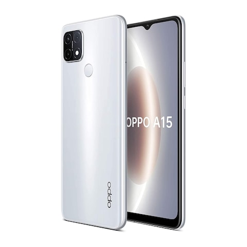 Oppo A15 Dual Sim - 6.52-inch, 32GB, 2GB RAM, 4G LTE - Fancy White