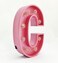 LED Marquee Letter Light Sign Wooden Pink (C) 25cm