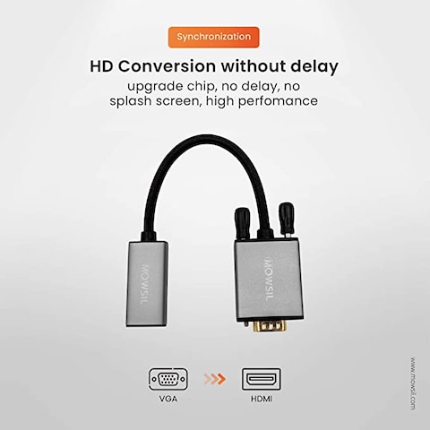 Mowsil VGA To HDMI Converter Adapter