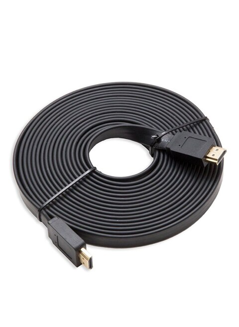 Generic Flat Male To Male HDMI Cable 10meter Black