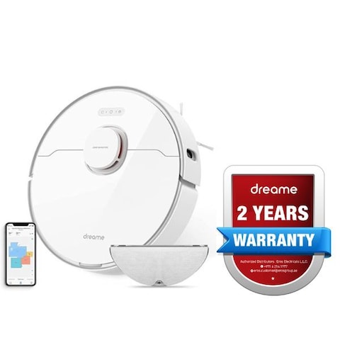 Dreame L10 Pro Robot Vacuum Clearner and Mop, Lidar Robotic Vacuum with Superb Navigation and High Precision 3D, 4-Stage Cleaning, Multi-Level Mapping White -2 Years Warranty