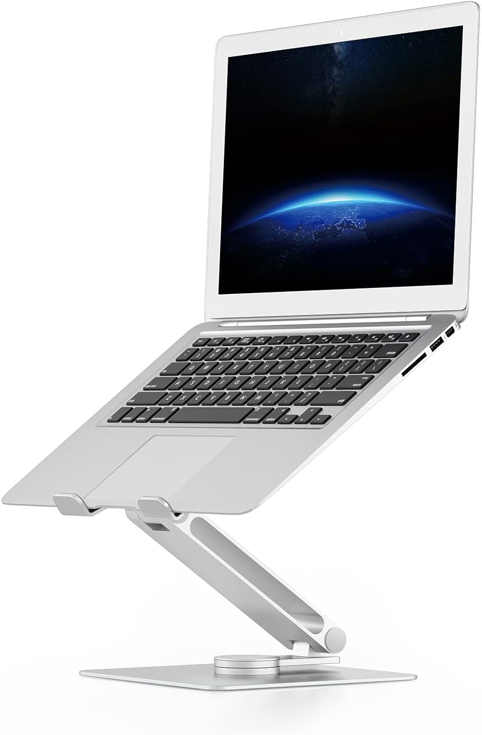 Upergo AP-2VS Aluminum Height Adjustable Laptop Stand For Upto 11&quot; - 17&quot; Laptops, Silver