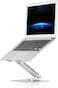 Upergo AP-2VS Aluminum Height Adjustable Laptop Stand For Upto 11&quot; - 17&quot; Laptops, Silver