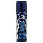 Buy NIVEA MEN Antiperspirant Spray for Men, 48h Protection, Fresh Active Fresh Scent, 150ml in Saudi Arabia