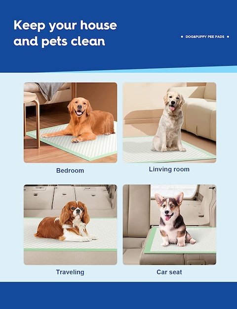 30-Pieces Packed in 3 Pouches Cherry Medical Supply 60 cm x 90 cm XL Pet Training Pads &amp; Puppy Pads