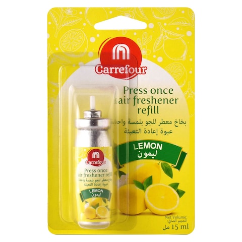 Buy Carrefour Press Once Air Freshener Refill Lemon 15ml in UAE