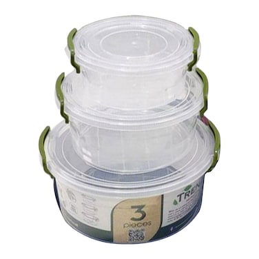 الوطنية طقم علب حفظ طعام - 3 قطع