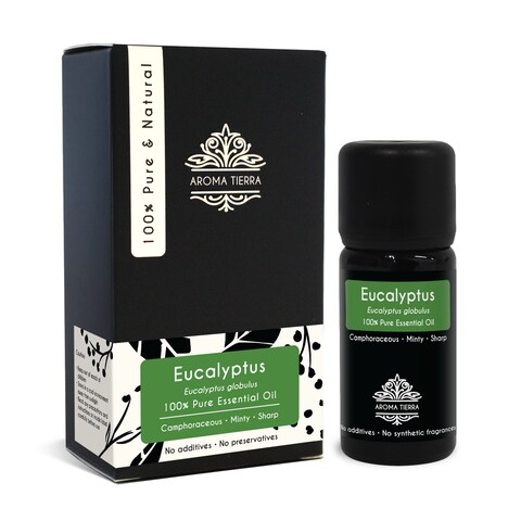 Aroma Tierra - Eucalyptus Essential Oil - Aroma Tierra - 100% Pure &amp; Natural - 10Ml