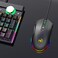 HXSJ A866 USB 6400dpi Four-speed Adjustable RGB Light-emitting Wired Game Optical Mouse
