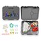 Eazy Kids 4 Compartment Bento Lunch Box  w/ Sandwich Cutter Set-Love Saudi Grey