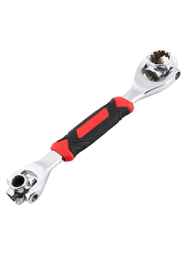 Generic Multi-Function Socket Wrench Spanner Black/Red/Silver