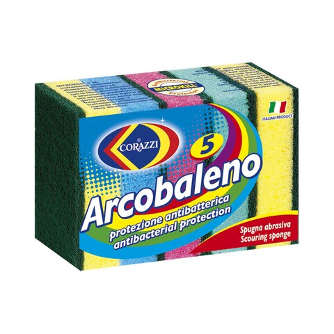 Buy Corazzi Scouring Sponges Arcobaleno - 5 Pieces in Egypt