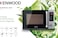 Kenwood 30L Microwave Oven With Grill, Digital Display, 5 Power Levels, Defrost Function, Stainless Steel, Auto Menu, 95 Minutes Timer, Clock Function 1000W Mwm30.000Bk, Black/Silver