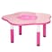 XIANGYU PINK elegant and durable flower shape study table for kids