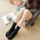Generic-Snow socks black New autumn and winter plus velvet thick nylon snow socks napped warm and deodorant floor socks female factory direct sales Snow socks black