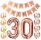 Party Time 30th Birthday Party Decorations Supplies 30th Birthday Balloons Rose Gold 30th Birthday Banner Table Confetti Decorations