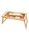 Generic - Wooden Bed Tray Beige 56.5x35.5x8centimeter