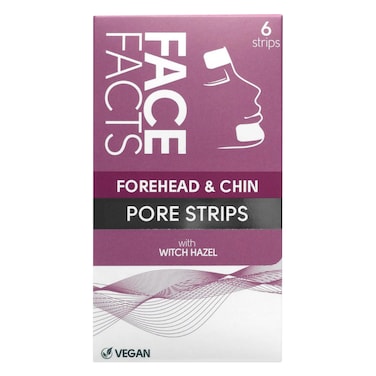 Face Facts Witch Hazel Forehead And Chin Pore Strips 6 Pieces