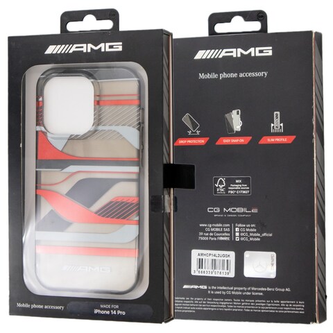 AMG Transparent PC/TPU Case With Expressive Graphic Design iPhone 14 Pro