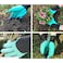 KKmoon-Garden Genie Gloves Waterproof Garden Gloves with Claw for Digging Planting Universally Free Size  Green