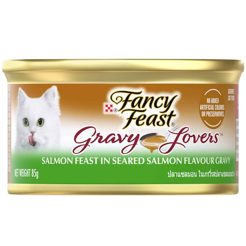 Purina Fancy Feast Gravy Lovers Salmon Feast in Seared Salmon Flavour in Gravy Cat Food, 85g