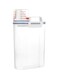Generic Plastic Cereal Dispenser Storage Box Clear/White/Blue 15X7.5X29cm
