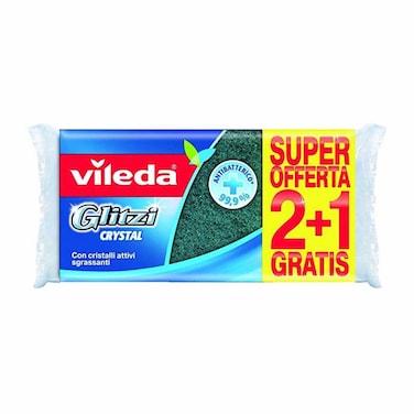 Vileda Glitzi Crystal Fibra Verde Sponge - 2 Pieces