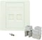 2 Port CAT5E CAT6 Network Wall Socket RJ45 LAN Faceplate Dual Port