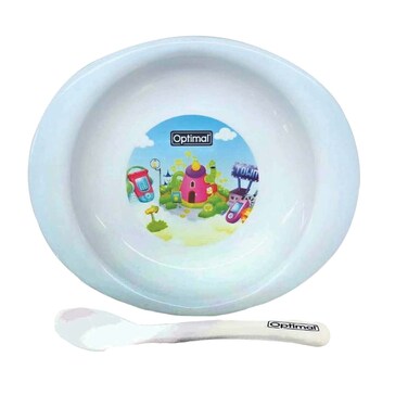 طبق أطفال مثالي مع ملعقة