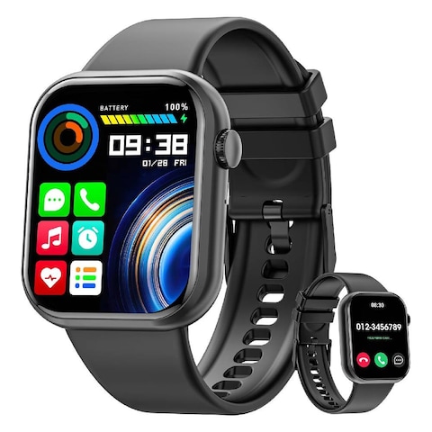 Smart Watch Women(Answer/Make Calls), 2024 Newest 1.8&#39;&#39; Bluetooth Smart Watch For Android Phones, IP68 Waterproof Outdoor Fitness Tracker With Heart Rate/SpO2/Sleep Monitor, Smartwatch Black