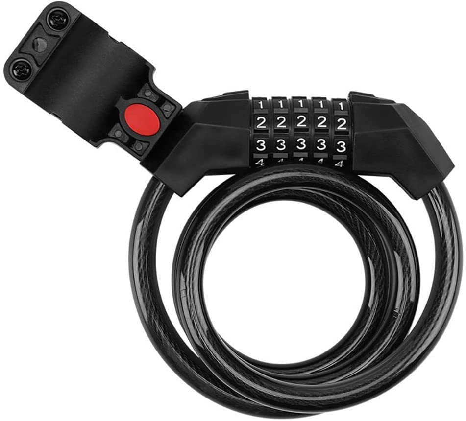 Buy SKY-TOUCH Bike Lock Cable, 1.2M 5-Digit Code Bicycle Lock Coiling ...