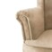 إن هاوس كرسي ملكي مخمل بظهرية مجنحة - بيج فاتح - E3